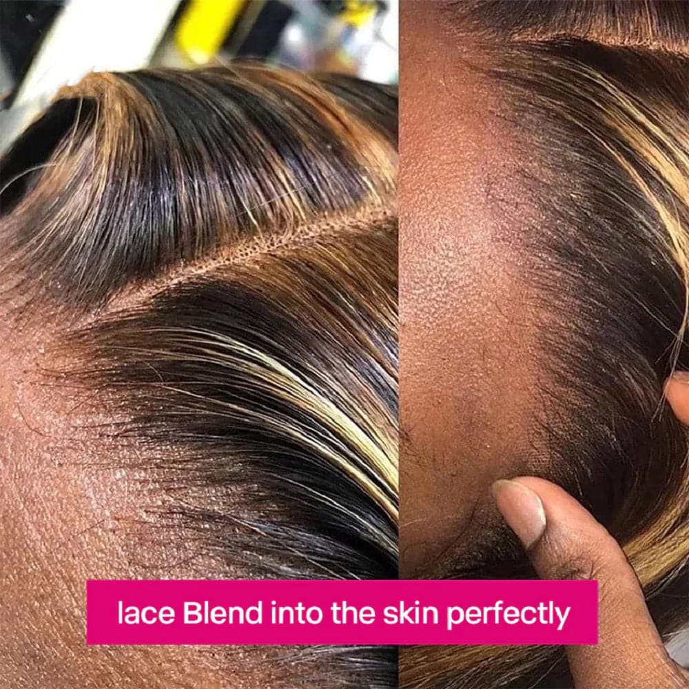 Sterly #FB30 Balayage Colored Highlight Wig Transparent Lace Straight Frontal Wigs