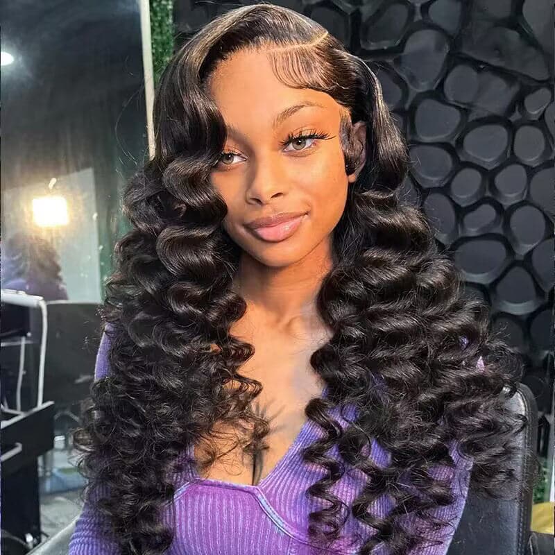 Perruques en cheveux humains ondulés 13×4 HD transparentes avec dentelle frontale Sterly Hair