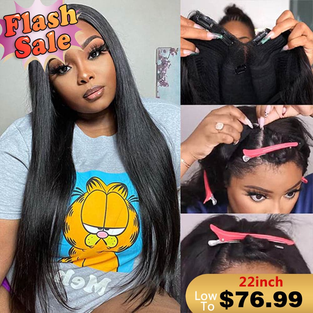 Sterly Glueless V Part Straight Hair Wigs