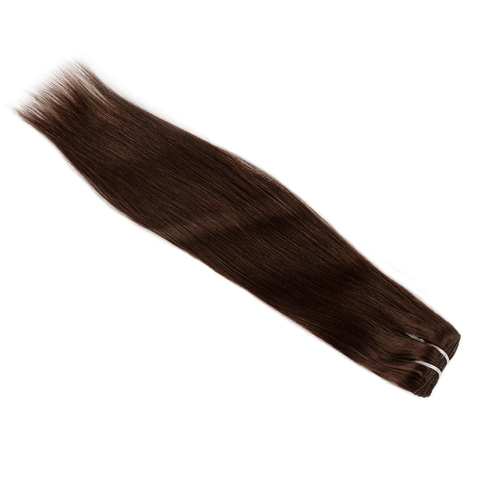 Sterly #2 Dark Brown Straight Clip-in Human Hair 8 Pices With 18 Clips 120g
