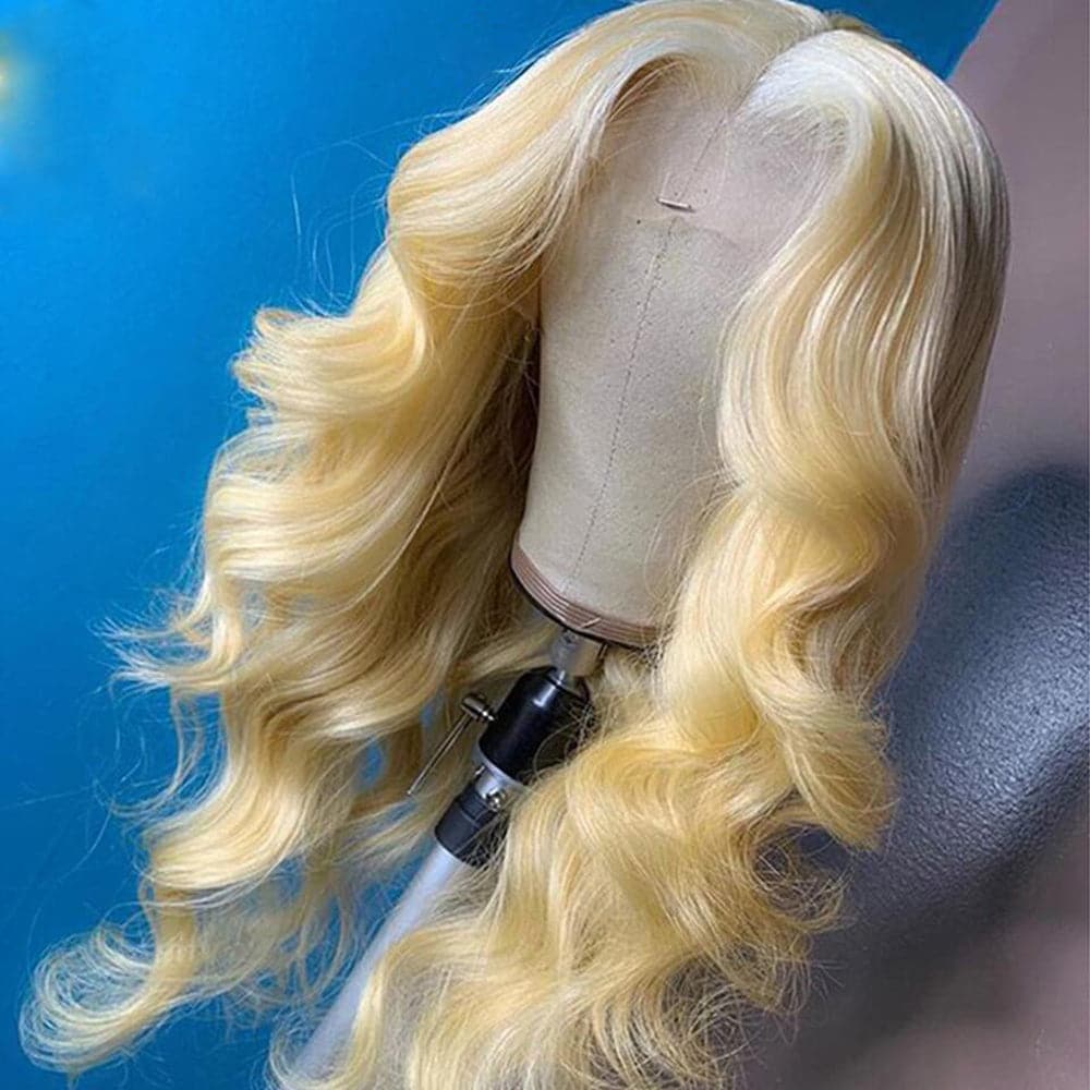 Sterly Hair 100% Human Hair 613 Blonde Body Wave 4×4/5x5 Lace Closure Wig