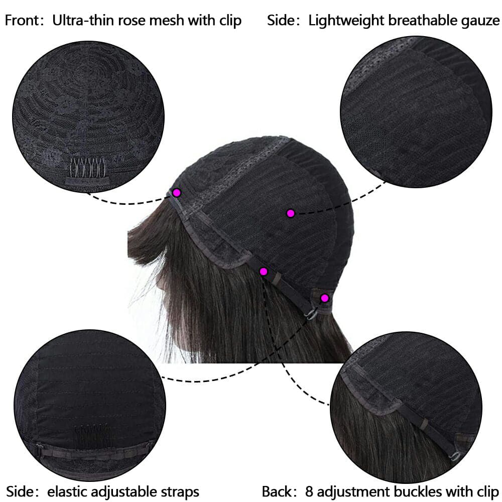 Sterly Bob Wigs No Sew in Beginner Friendly Straight Bob Wigs With Bang