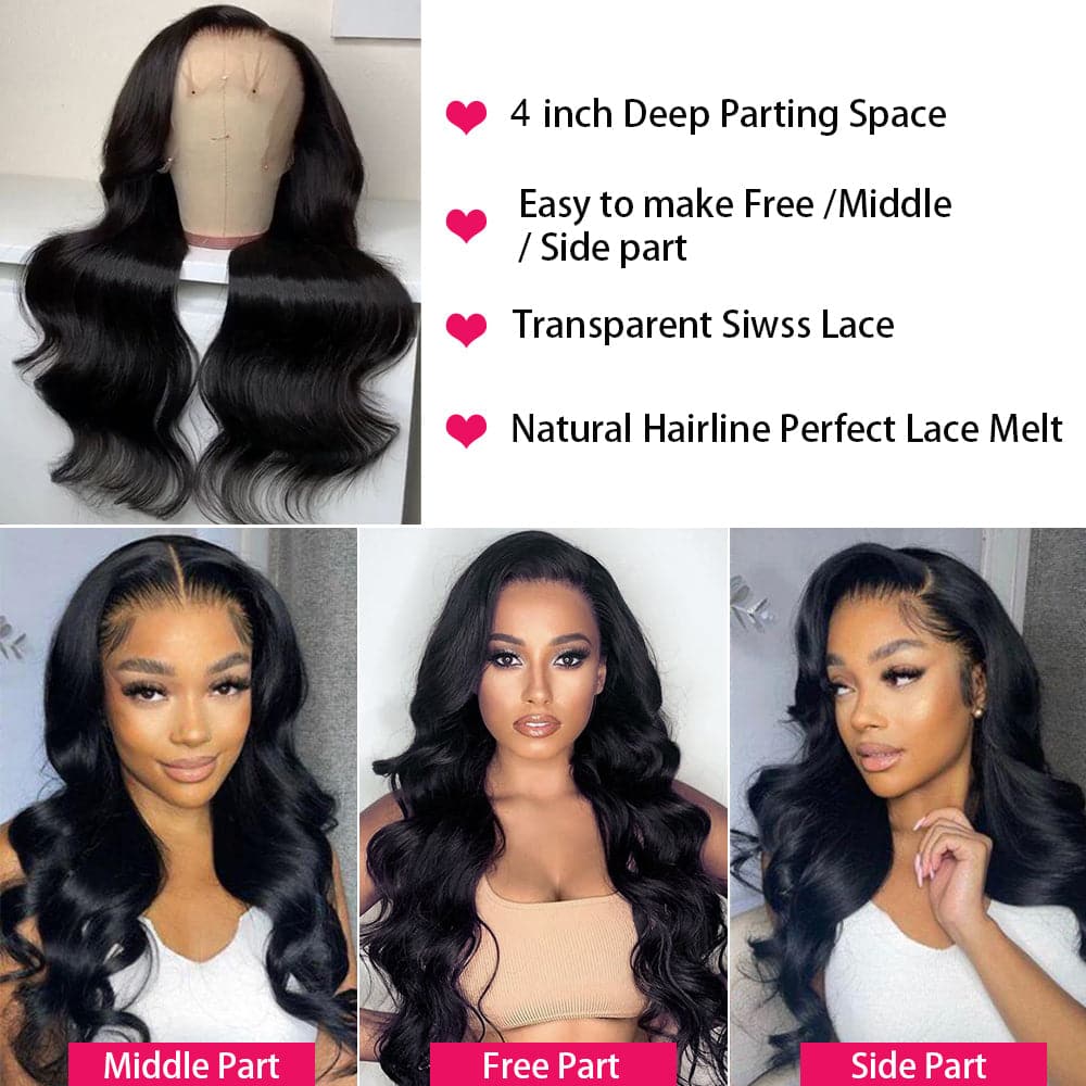 Sterly 13×6 HD Lace Body Wave Lace Front Wigs Glueless 7×6 HD Lace Body Wave Human Hair Wig