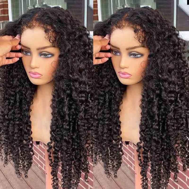 Type 4C Edges Wig | 3c/4a Kinky Curly 5×5/13×6 HD Transparent Lace Human Hair Wigs