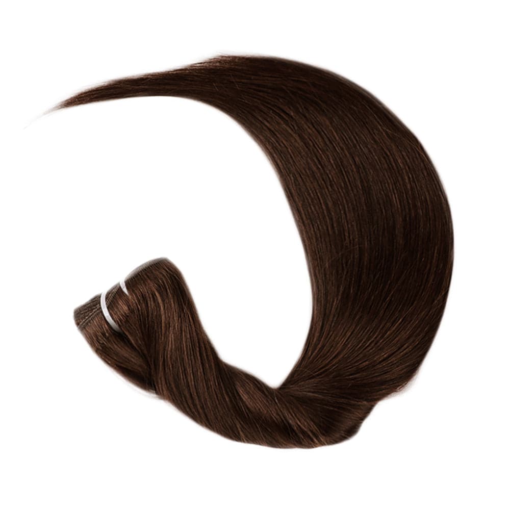 Sterly #2 Dark Brown Straight Clip-in Human Hair 8 Pices With 18 Clips 120g