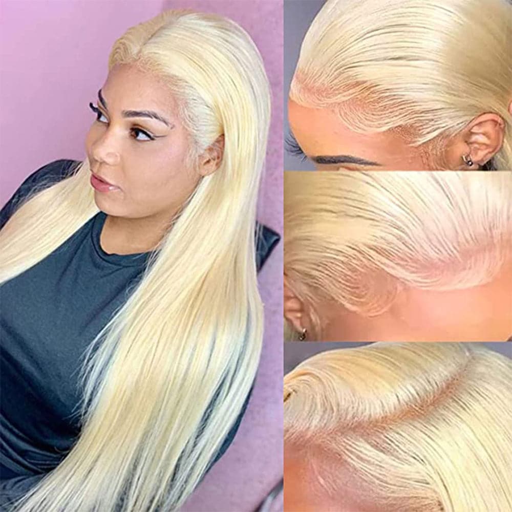 360 Lace Frontal Wigs 613 Honey Blonde Silky Straight Human Hair Wigs For Women Sterly Hair