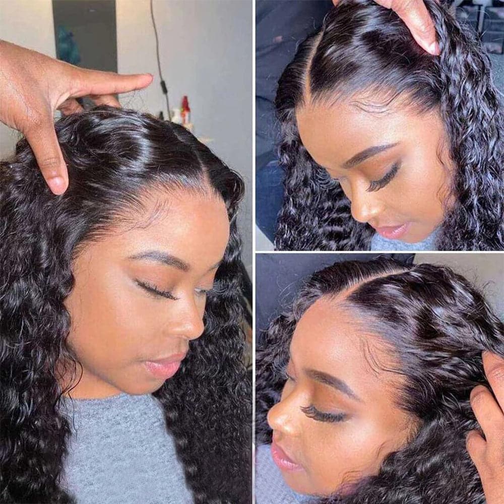 Perruques en cheveux humains ondulés et entièrement en dentelle Sterly 100 % cheveux humains