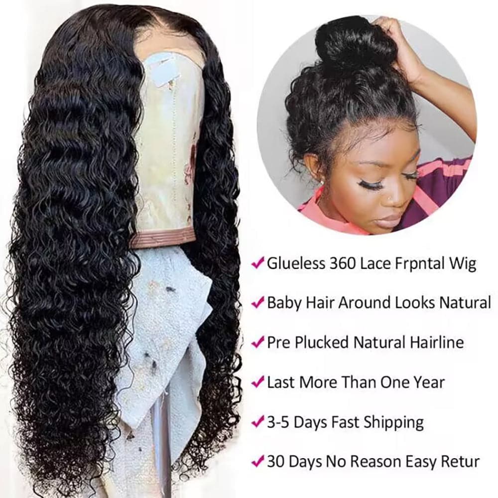 360 Lace Frontal Wigs Deep Wave Human Hair Wigs For Women Sterly Hair