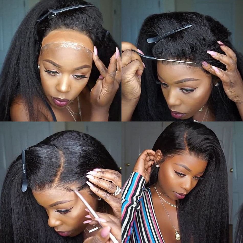 Kinky Straight Full Lace Human Hair Wig Sterly 100% Human Hair Wigs