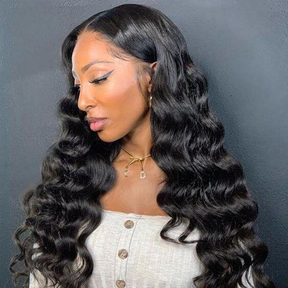 Loose Deep Wave Full Lace Human Hair Wig Sterly 100% Human Hair Wigs