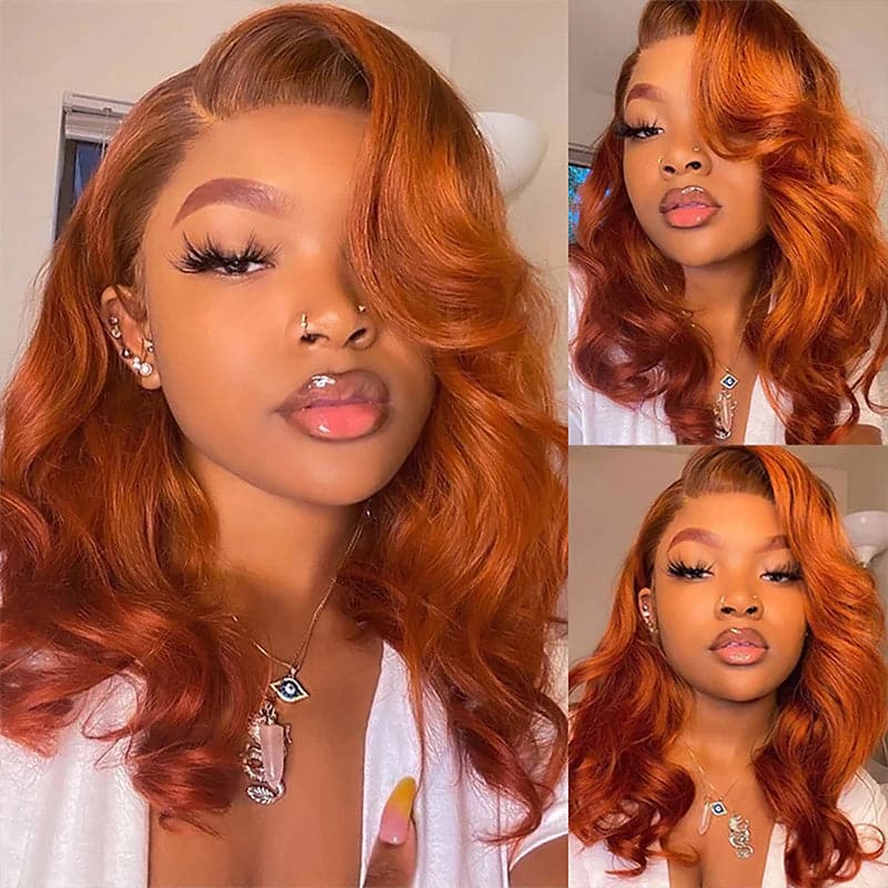 Sterly Ginger Hair Colored Wig Body Wave 4x4 13x4 Lace Front Human Hair Wigs