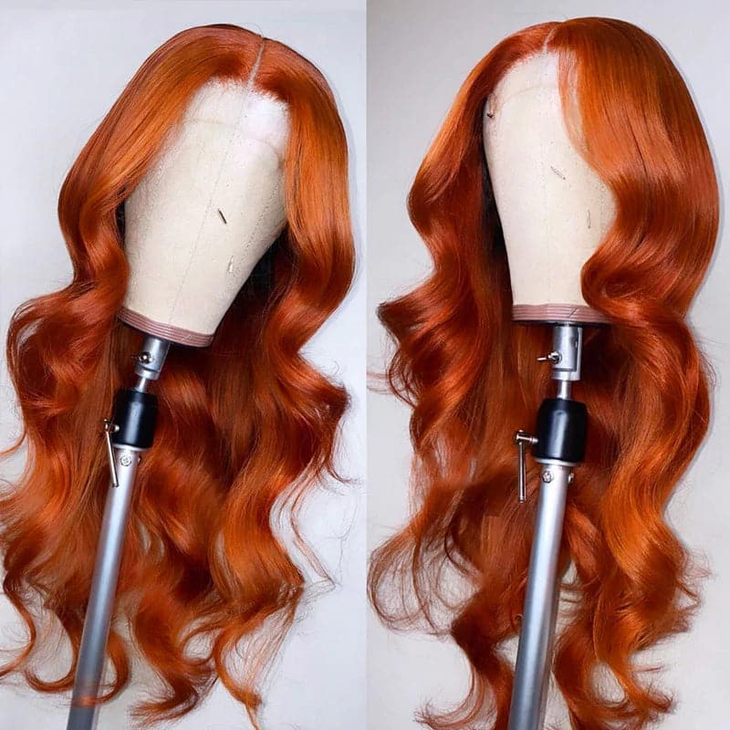 Sterly Ginger Hair Colored Wig Body Wave 4x4 13x4 Lace Front Human Hair Wigs