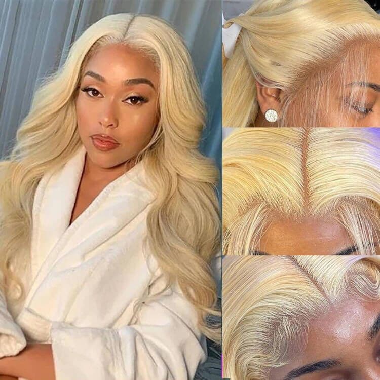 613 Blonde 40inch Long Wig 4×4/13x4 Transparent Lace Front Human Hair Wigs 150% Density
