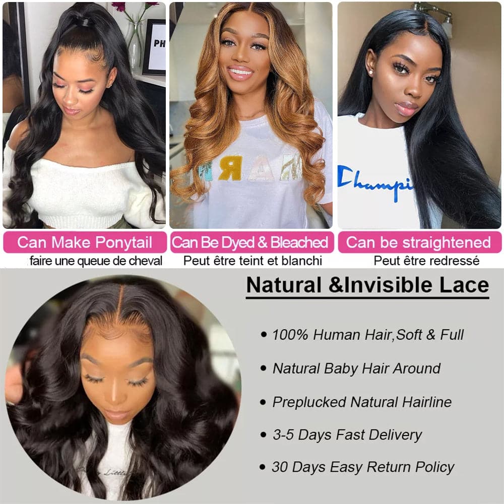 360 Lace Frontal Wigs Body Wave Human Hair Wigs For Women Sterly Hair