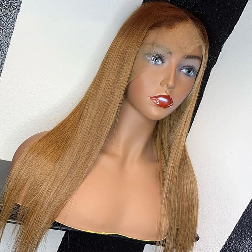 Sterly Ombre T4/27 Lace Wigs Affordable Body Wave / Straight Human Hair Wigs