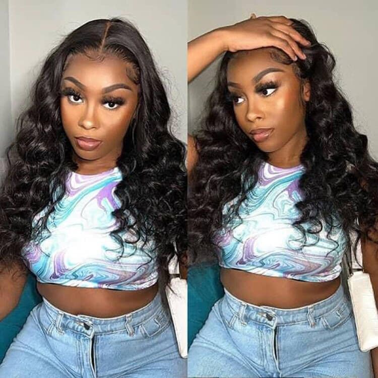 Sterly Glueless 13x6 Loose Wave Wig HD Lace Frontal Wigs Pre Plucked