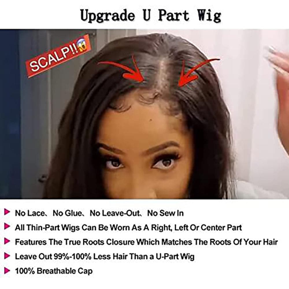 Beginner Friendly Free V Part Body Wave Wigs Glueless No Leave Out And No Sew In Human Hair Wigs