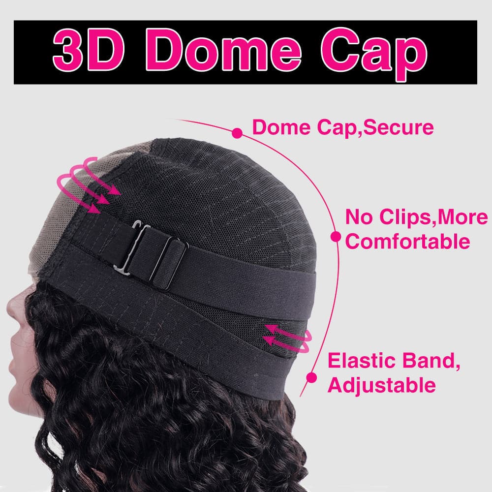 HD Lace Wear Go Glueless Wigs 5x5 Lace Human Hair Wigs With Bangs Straight Hair/ Body Wave