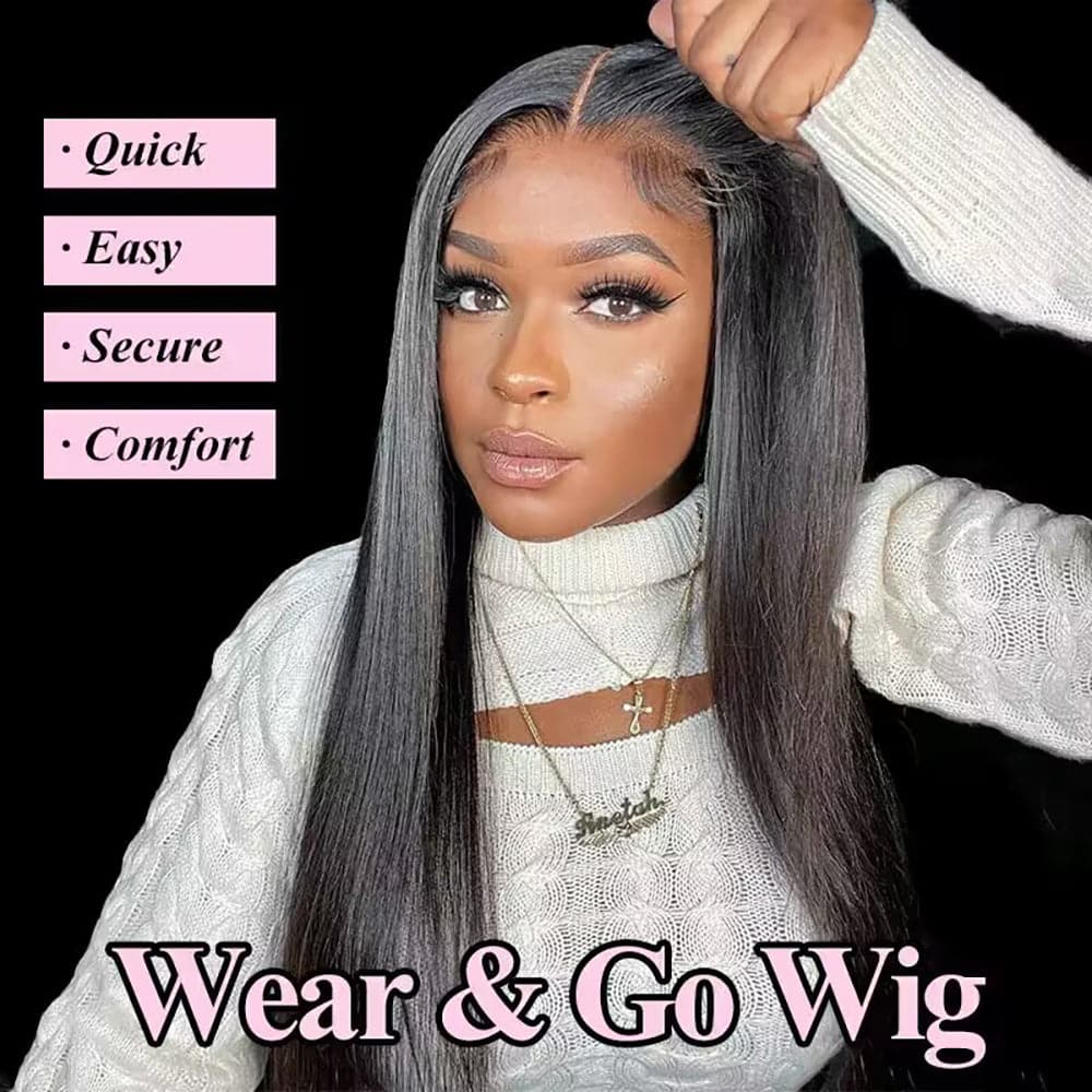 Sterly HD Lace Wear Go Glueless Wigs 5x5 Lace Closure Human Hair Wigs 180% Density
