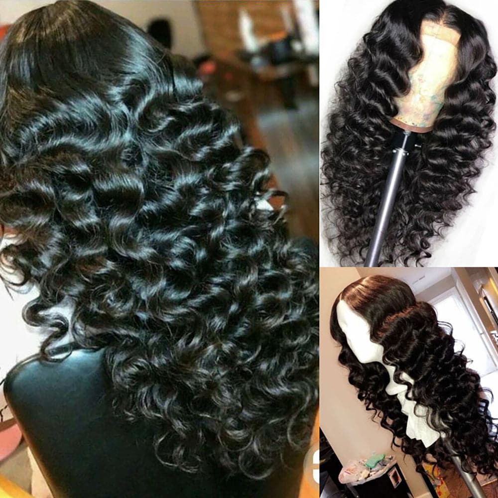 Perruques en cheveux humains ondulés profonds et lâches 5x5 HD avec fermeture en dentelle Sterly