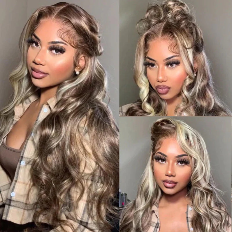Sterly P6/613 Piano 13×6 Lace Frontal Wig Brown with Blonde Highlights Wig Blonde Magic - sterlyhair