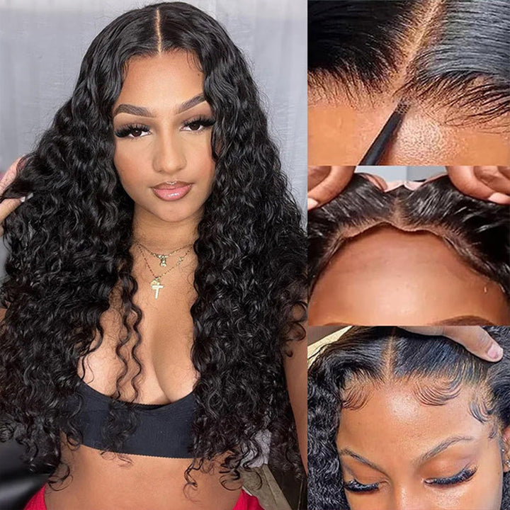 Sterly Water Wave Wear Go Glueless Pre-bleached Knots 6×4.5 Lace Front Human Hair Wigs - sterlyhair