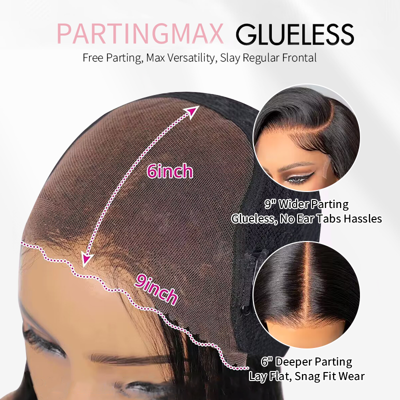 Pre-cut 9x6 Lace M-cap Wear Go Glueless Mini Knots Deep Wave HD Lace Front Wig Pre-plucked - sterlyhair