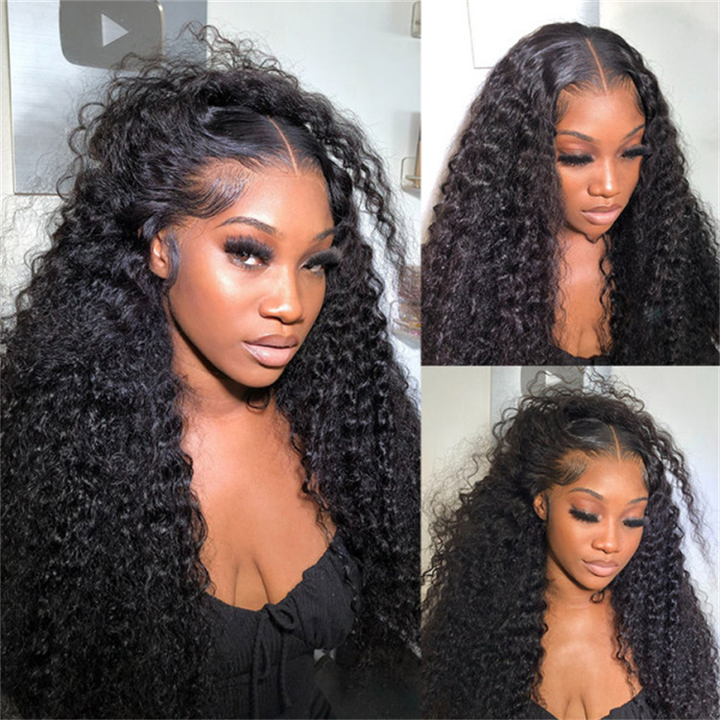 #1 Jet Black Deep Wave Wig Sterly 13×6 Full Lace Frontal Human Hair Wigs - sterlyhair