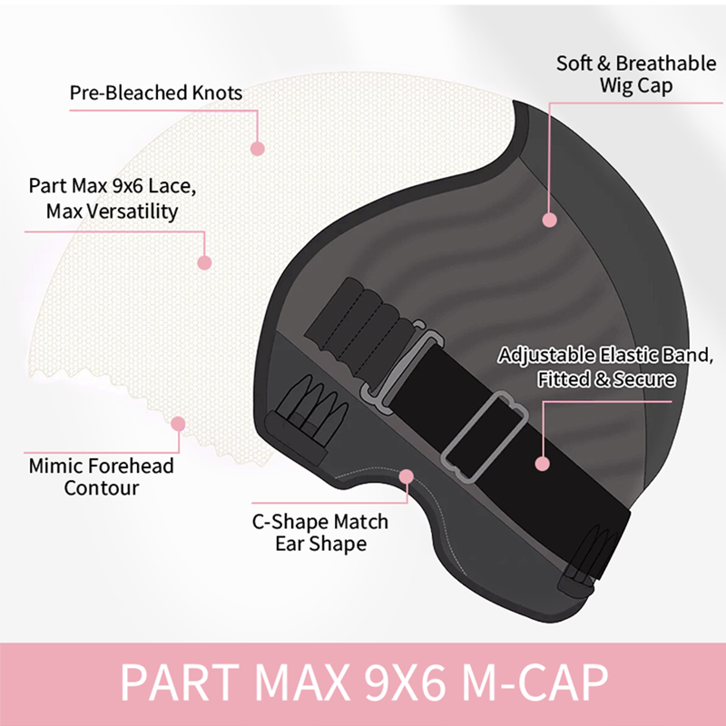 Pre-cut 9x6 Lace M-cap Wear Go Glueless Mini Knots Deep Wave HD Lace Front Wig Pre-plucked