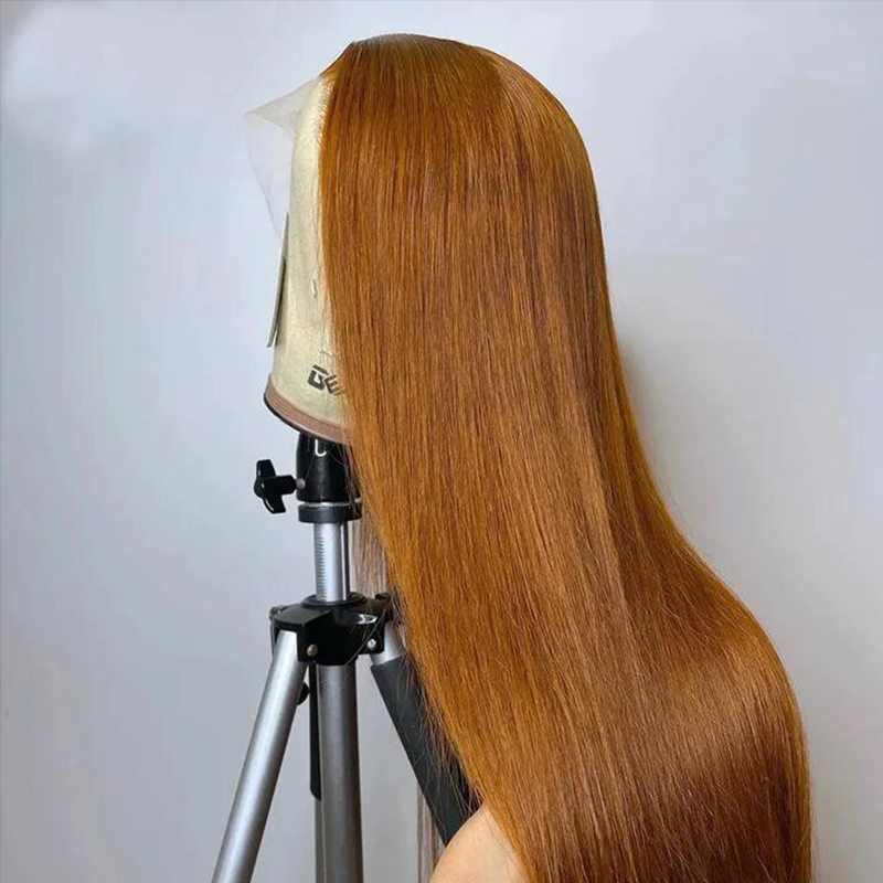 Sterly Ginger Blonde Colored 13x6 Transparent Lace Front Human Hair Wigs - sterlyhair