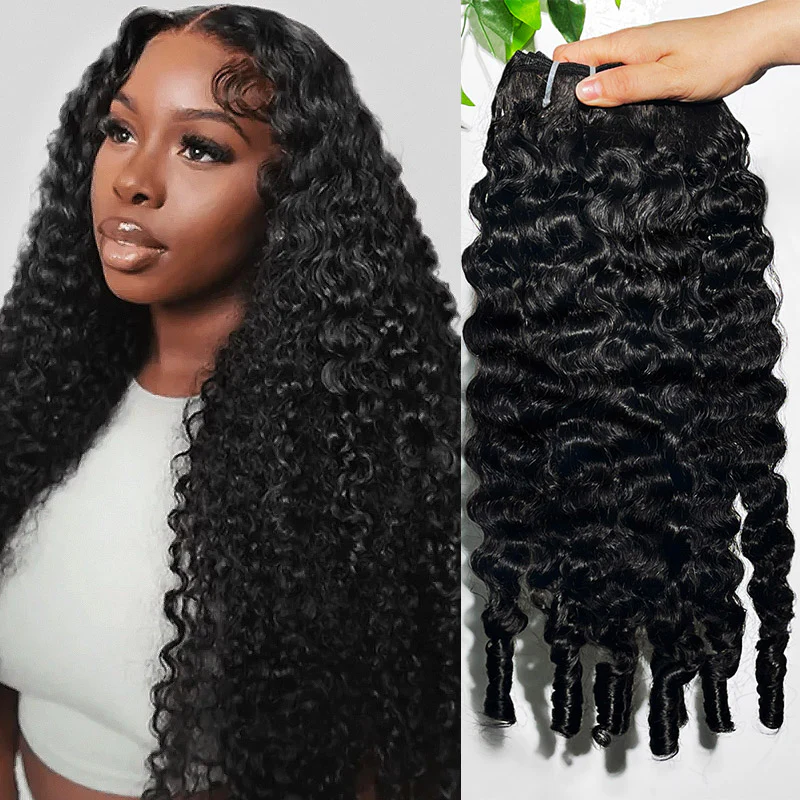 Double Drawn Raw Burmese Curly Virgin Cuticle Aligned Human Hair Bundles
