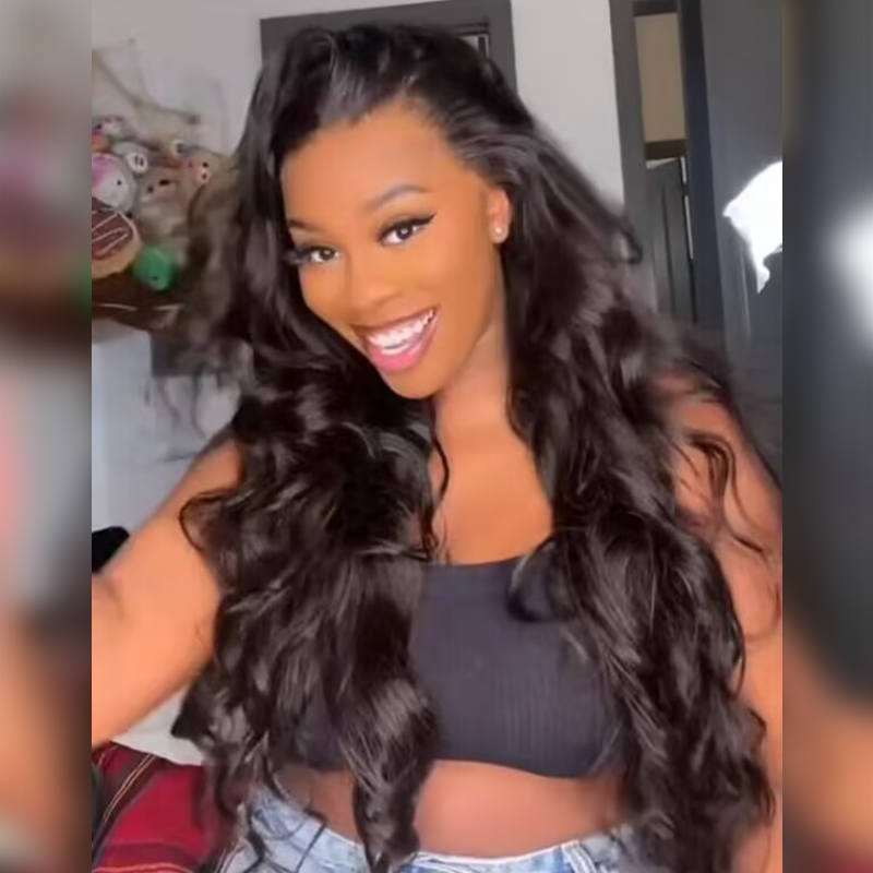 Sterly 5x5 Wear Go Glueless Pre-Cut Lace &amp; Pre-Bleached Loose Body Wave Wig 180% Density - sterlyhair