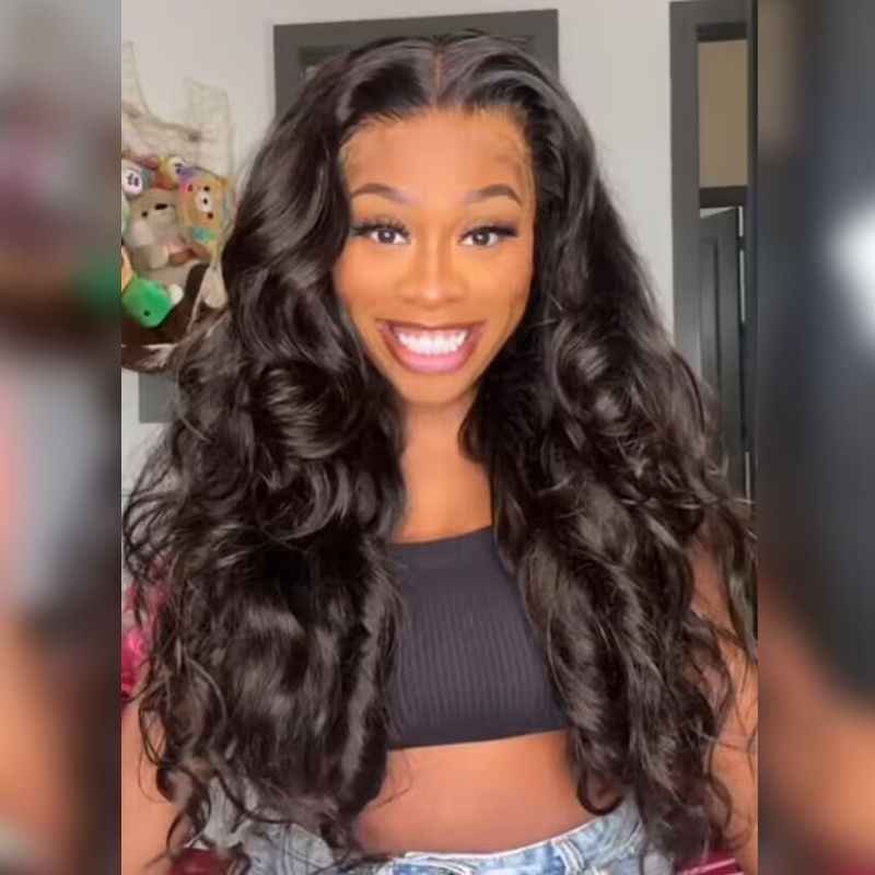 Sterly 5x5 Wear Go Glueless Pre-Cut Lace &amp; Pre-Bleached Loose Body Wave Wig 180% Density - sterlyhair