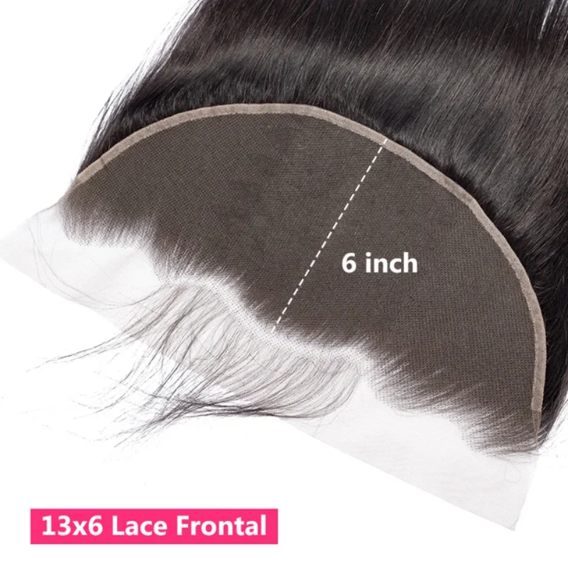 Straight Hair 3 Bundles With 13x6 Lace Frontal Remy Human Hair 4 Bundles With Lace Frontal