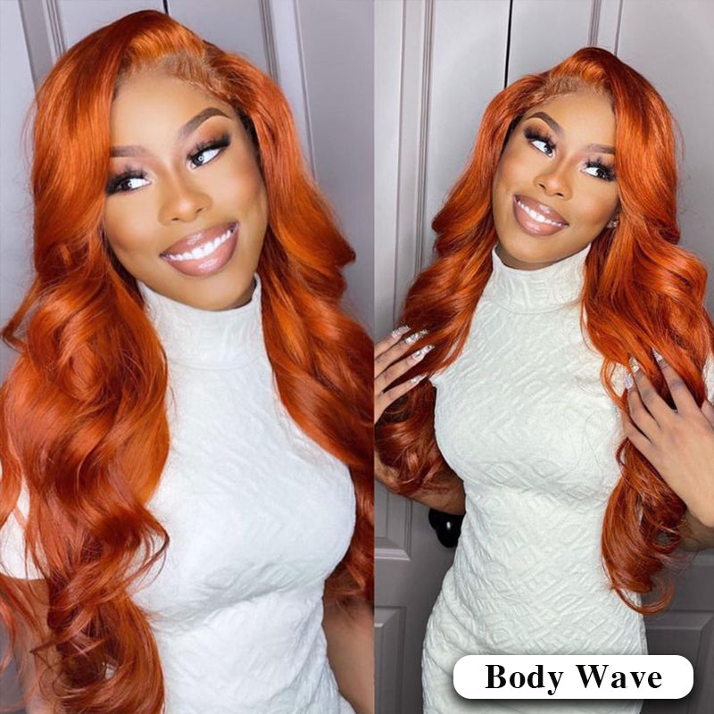 Special Offer | #350 Ginger Deep Wave Frontal Wig 13×6 Lace Human Hair Wig