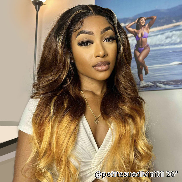 Colored 13×6 Full Lace Frontal Wig 250% Density Sterly Body Wave Lace Front Human Hair Wigs - sterlyhair