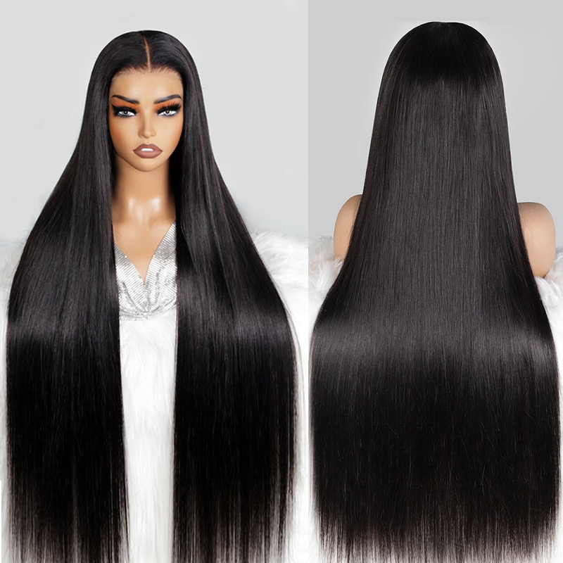 Super Double Drawn Bone Straight 13×6 Frontal Lace Wig Natural Raw Cuticle Aligned 250% Density - sterlyhair