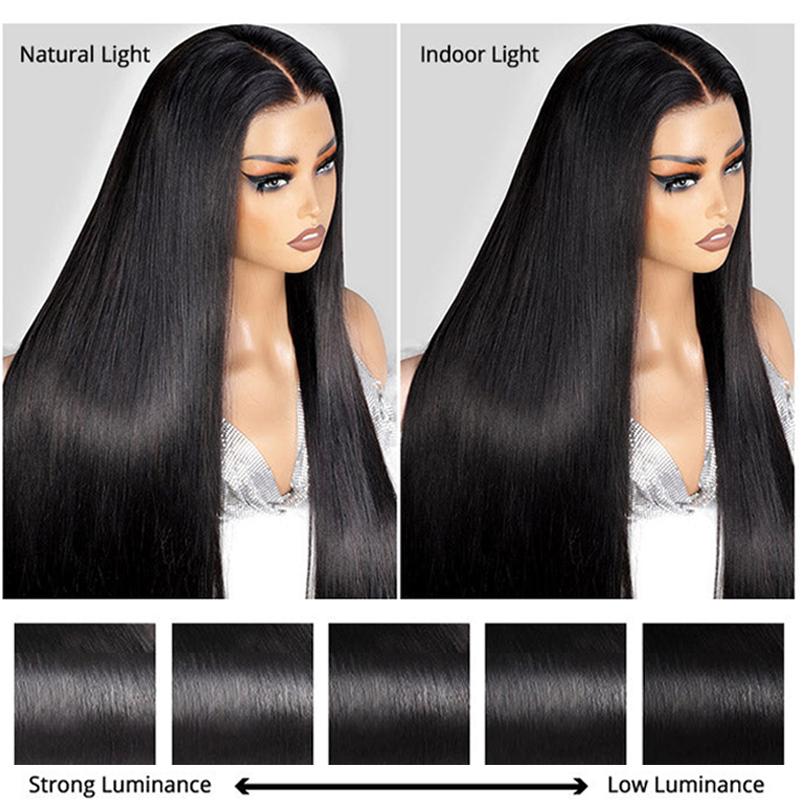 Super Double Drawn Bone Straight 13×6 Frontal Lace Wig Natural Raw Cuticle Aligned 250% Density - sterlyhair