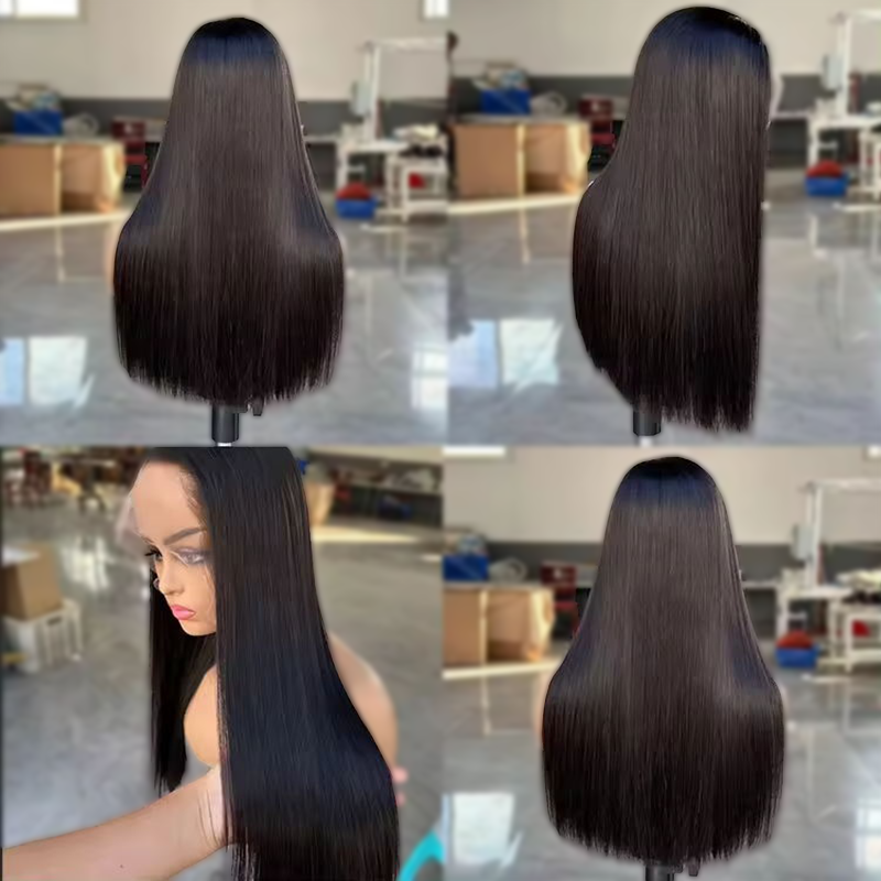 Super Double Drawn Bone Straight 13×6 Frontal Lace Wig Natural Raw Cuticle Aligned 250% Density - sterlyhair