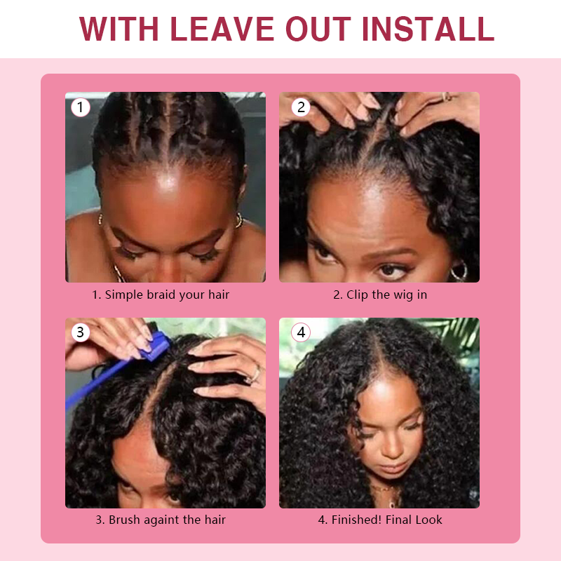 𝐍𝐄𝐖 ✅Sterly Straight V Part Human Hair Wigs Beginnger Friendly Easy Install