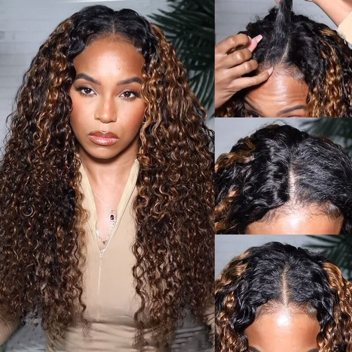 #FB30 Glueless V Part Wig New Drawstring Body Wave Human hair Wigs - sterlyhair