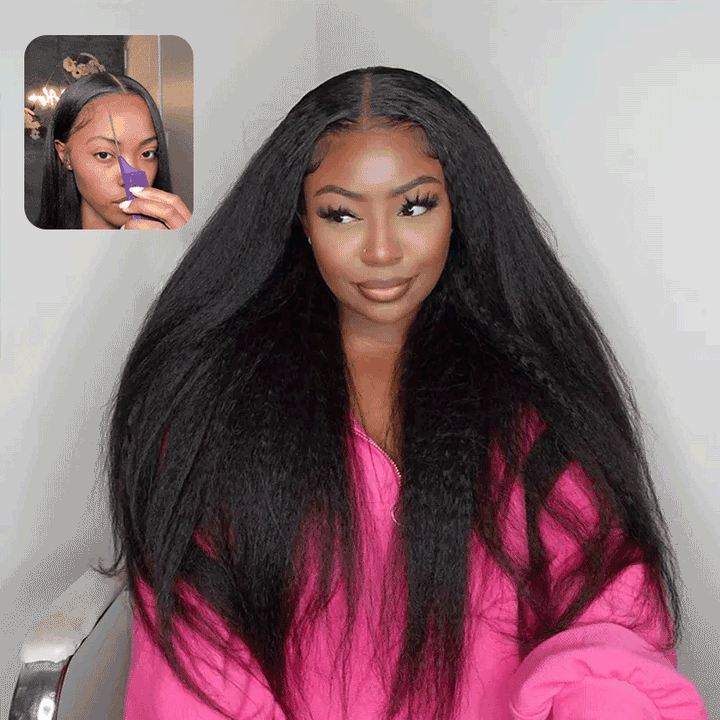 Affordable Glueless 7×6 Lace Kinky Straight Human Hair Wig Sterly Hair - sterlyhair