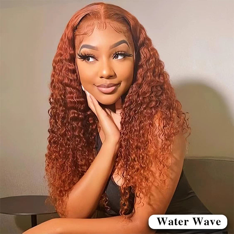 Special Offer | #350 Ginger Deep Wave Frontal Wig 13×6 Lace Human Hair Wig