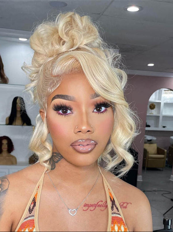 #613 Blonde Full Lace Human Hair Wigs Straight/Body Wave Lace Frontal Wig - sterlyhair