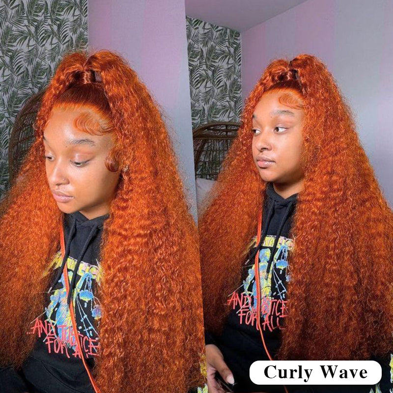 Special Offer | #350 Ginger Deep Wave Frontal Wig 13×6 Lace Human Hair Wig