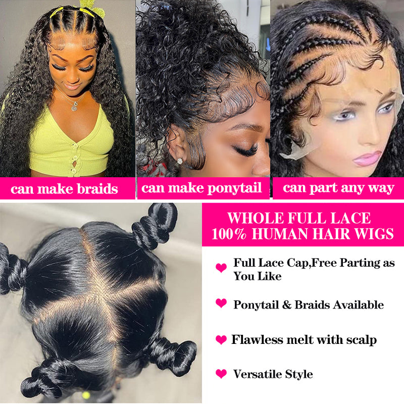 Curly Wave Full Lace Human Hair Wig Sterly 100% Human Hair Wigs - sterlyhair