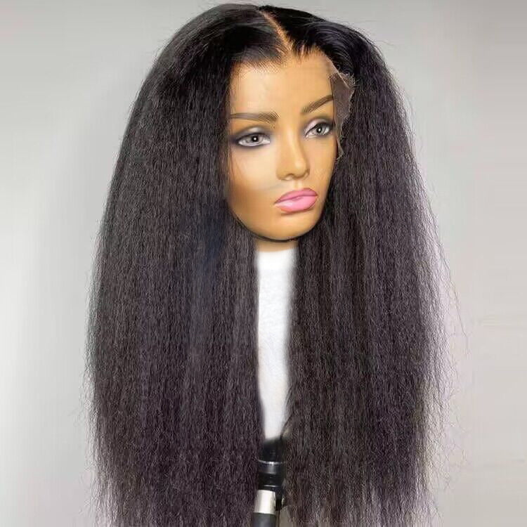 Sterly Wear And Go Glueless Wigs Yaki -Straight 13×6 HD Transparent Lace Human Hair Wigs - sterlyhair
