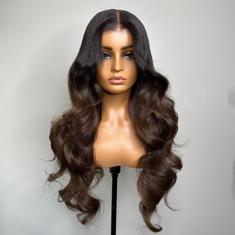 Sterly Ombre Color Body Wave Lace Front Human Hair Wigs