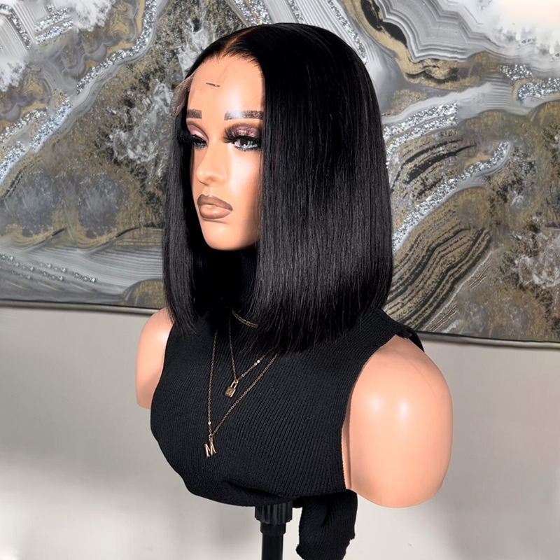Flash Sale | #1 Jet Black Human Hair Bob Wigs Straight Short Bob Wigs For Women - sterlyhair