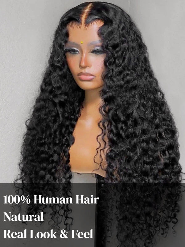 Sterly Glueless 7x6 HD Lace Wig Water Wave Lace Front Wigs Human Hair